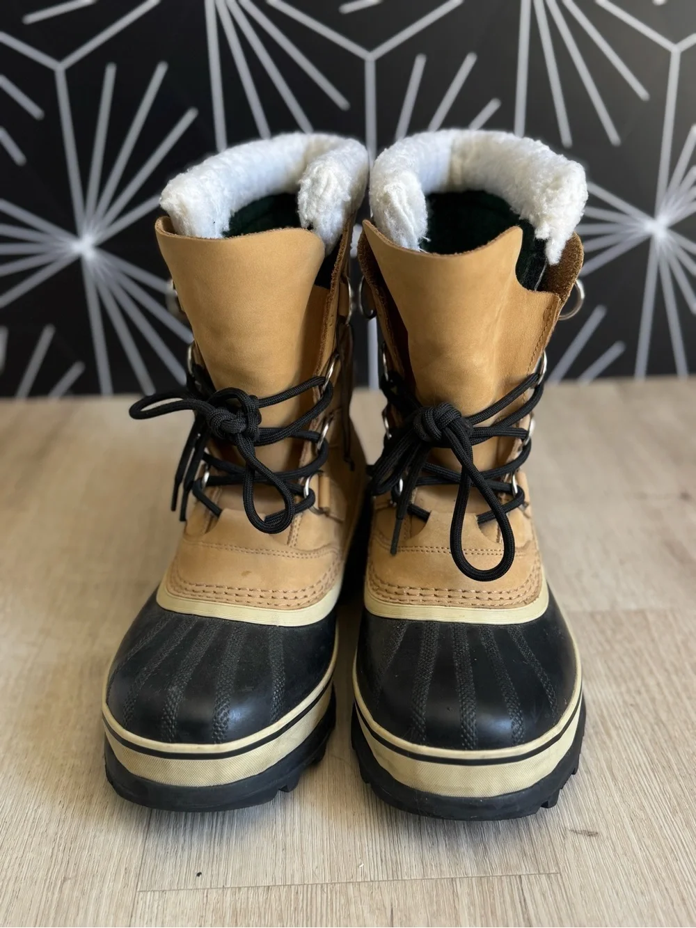 SOREL Caribou Waterproof Leather Winter Snow Boots
